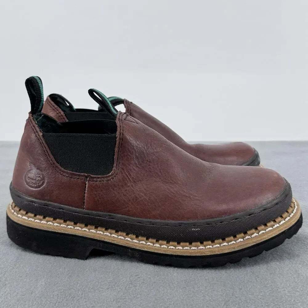Georgia Boot Kids Romeo Soggy Brown Leather‎ Chelsea Boots Youth 5.5M GR74